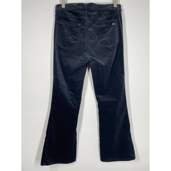 RAG & BONE 10 Inch Crop Flare Jeans in Black Velvet 28 - Picture 3 of 9